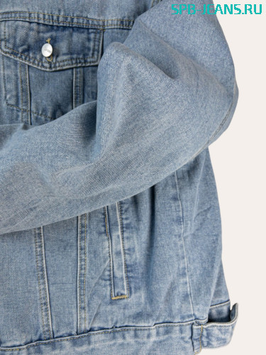 Теплая джинсовая куртка с мехом 2267 фото 3