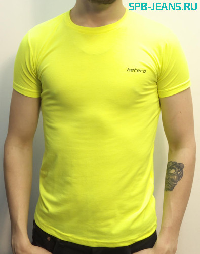 Мужская футболка Hetero 14634 yellow