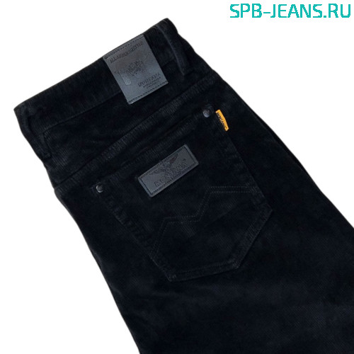 Вельветовые тёплые джинсы Montana 4805F, черный фото 4