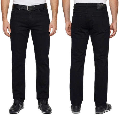 Мужские тёплые джинсы  Boss 196H black