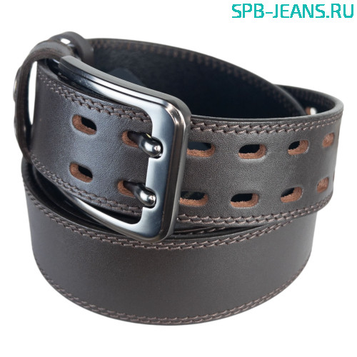 Ремень кожаный 40M03-03L коричневый фото 3