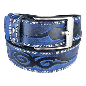 Ремень кожаный 40C05-51L синий