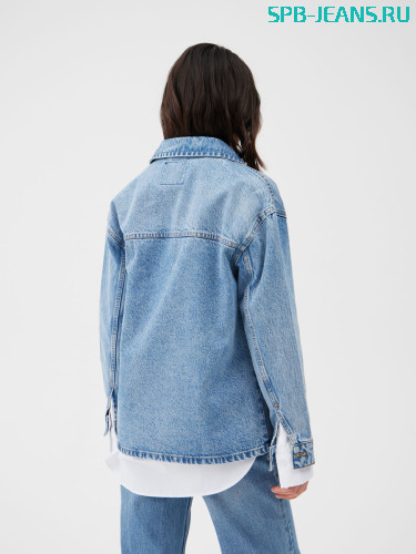 Джинсовый пиджак MR755M blue фото 4