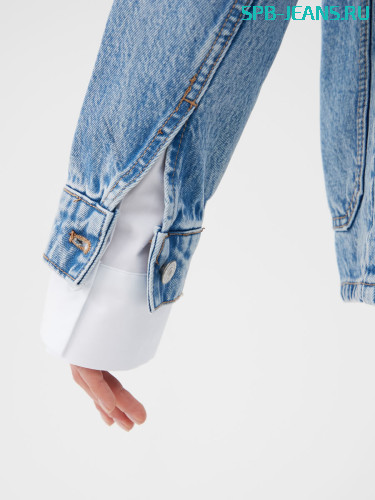 Джинсовый пиджак MR755M blue фото 5