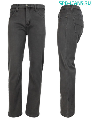 Мужские тёплые джинсы Discrete 200-7 grey