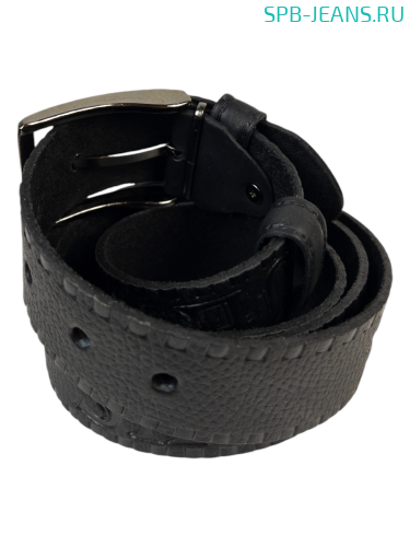 Ремень кожаный LS Jeans black фото 3