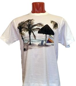 Футболка (пальмы) белая