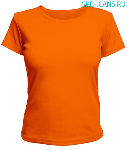 Женская футболка (хлопок, оранжевый)