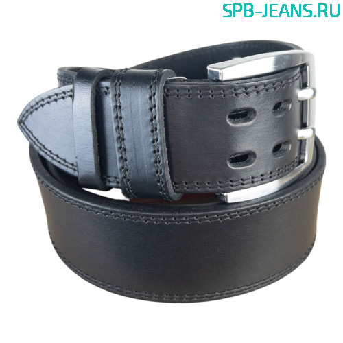 Ремень кожаный 45M03-01L черный фото 2