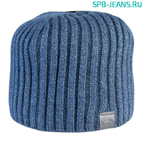 Шапка 41Ф синий, 80% шерсть + флис