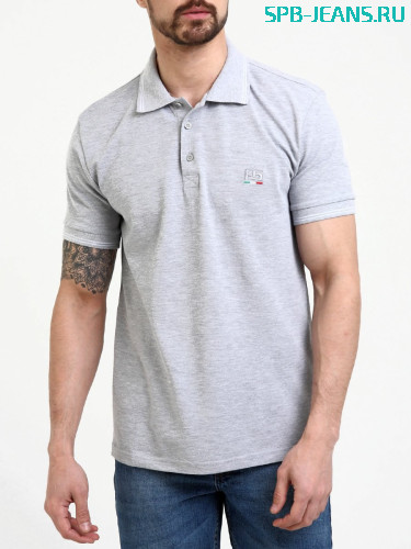 Мужская футболка поло F5 02336, TR Pique, grey melange