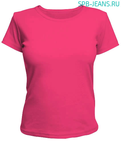 Женская футболка (хлопок, фуксия)