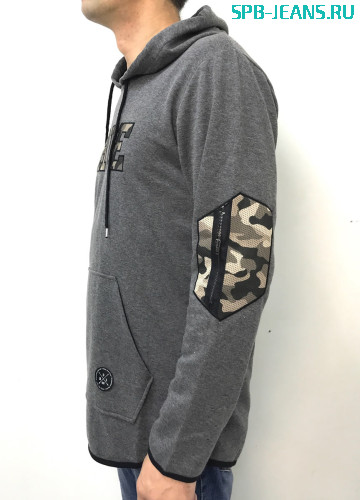 Мужская толстовка Madmext 2122 grey фото 2