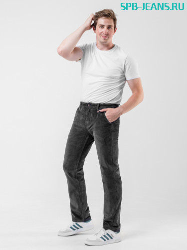 Вельветовые брюки Montana 5808-7, серый фото 5