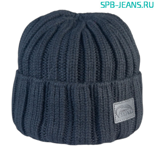 Шапка 109Ф черный, 80% шерсть + флис