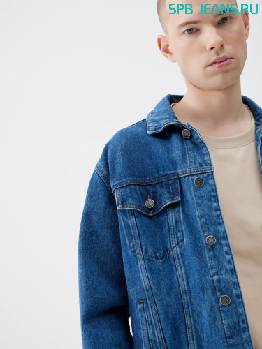 Джинсовая куртка MR2688M dark blue фото 5