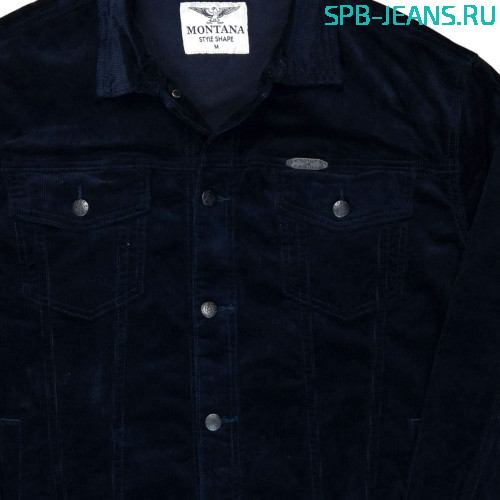 Вельветовая куртка Montana 4806-1, синий фото 2