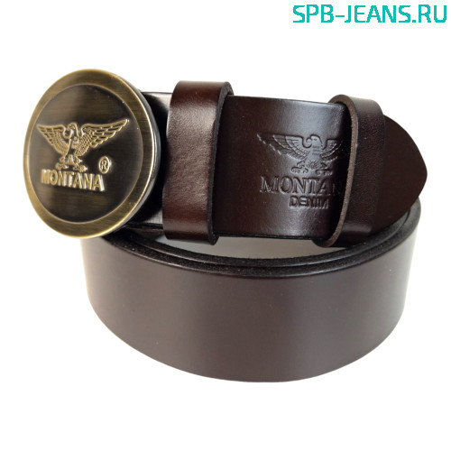 Ремень кожаный Montana M2-2 braun фото 2