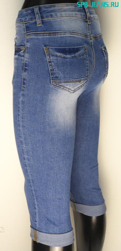 Женские джинсовые бриджи Q713 фото 2
