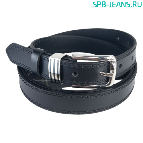 Ремень кожаный 25A03-01L черный