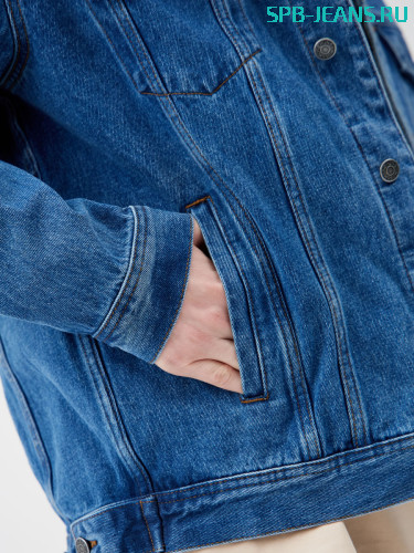 Джинсовая куртка MR2688M dark blue фото 3