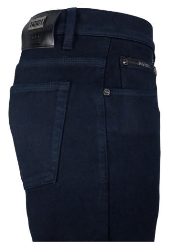 Мужские тёплые джинсы Boss 196-26 dark blue фото 2