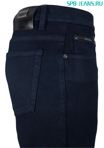 Мужские тёплые джинсы Boss 196-26 dark blue фото 2