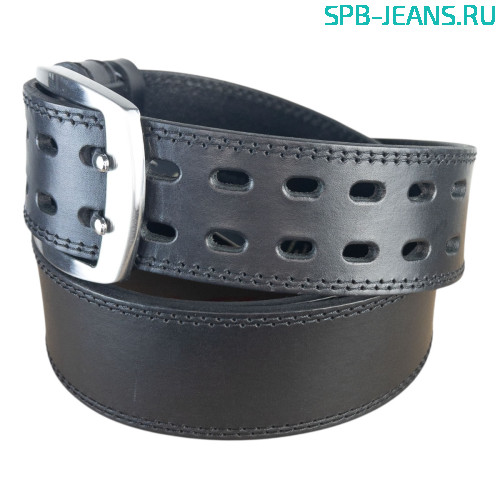 Ремень кожаный 45M03-01L черный фото 3