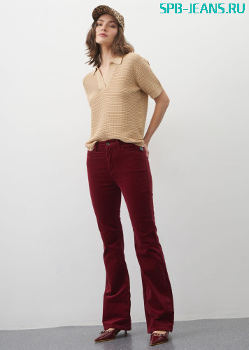 Вельветовые джинсы MR707V bordo