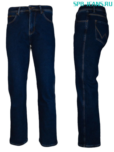 Тёплые джинсы Wrangler W-102A темно-синий фото 2