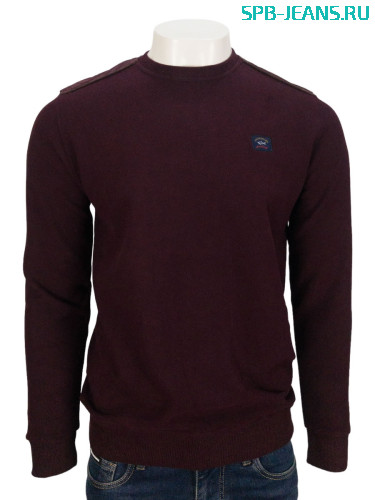 Мужской тёплый джемпер Paul Shark 2022 бордовый
