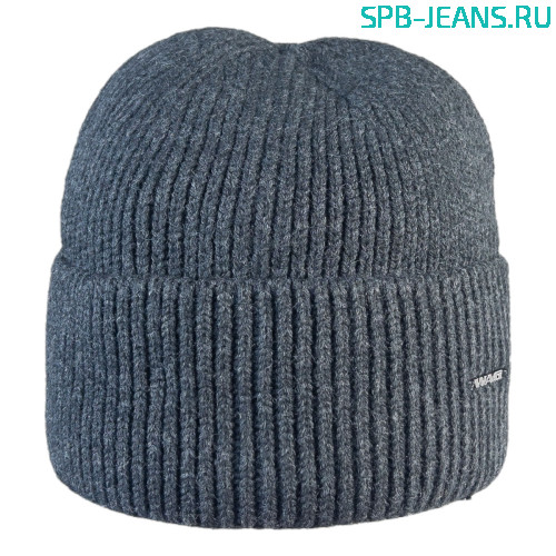 Шапка 371Ф антрацит, 80% шерсть + флис