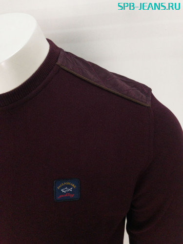 Мужской тёплый джемпер Paul Shark 2022 бордовый фото 2