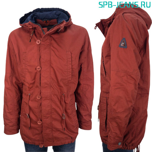Демисезонная парка Black Vinyl 14-638 brick red
