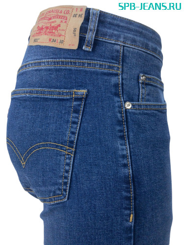 Джинсы Levi's 501 blue, zip, stretch фото 2