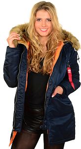 Женская парка Alpha Industries (Аляска blue)